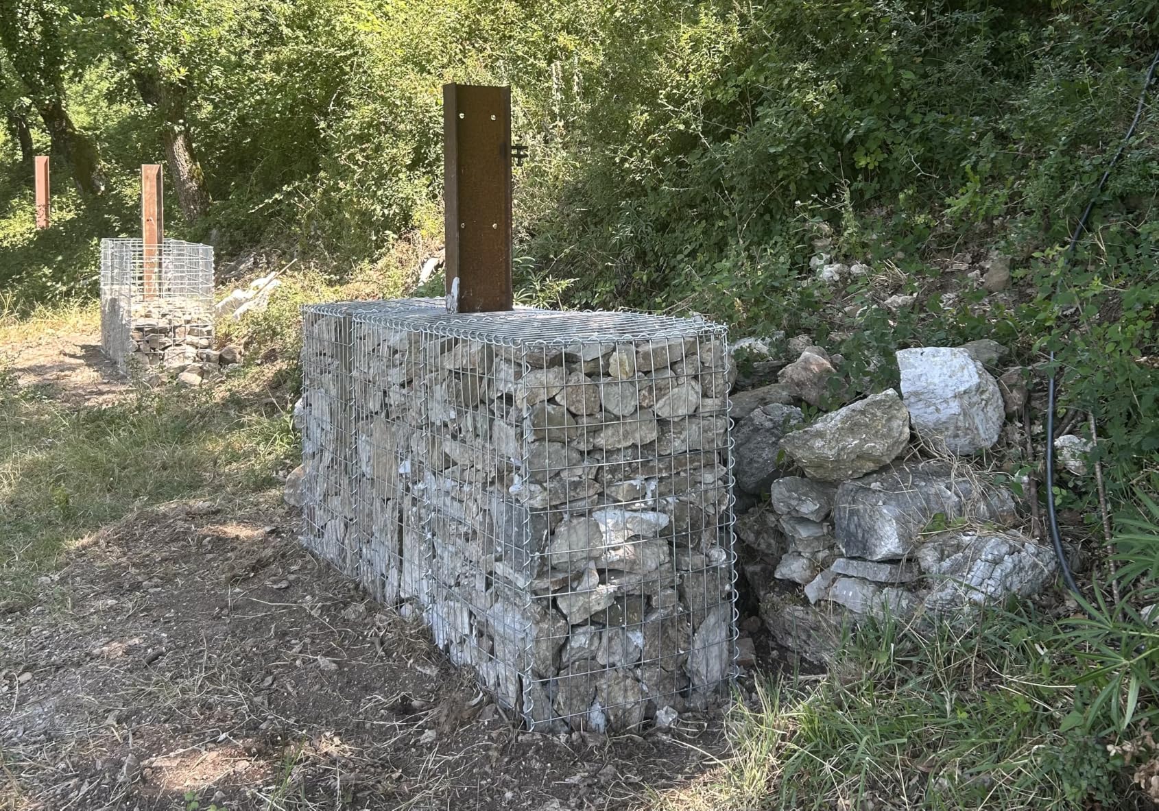 vidaXL Heim & Garten Gabionenwand Gabione 300x30x100 Stahl
