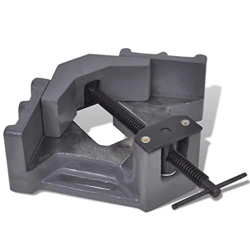 vidaXL Winkelschraubstock 115 mm 90 Grad Schraubstock Werkstatt