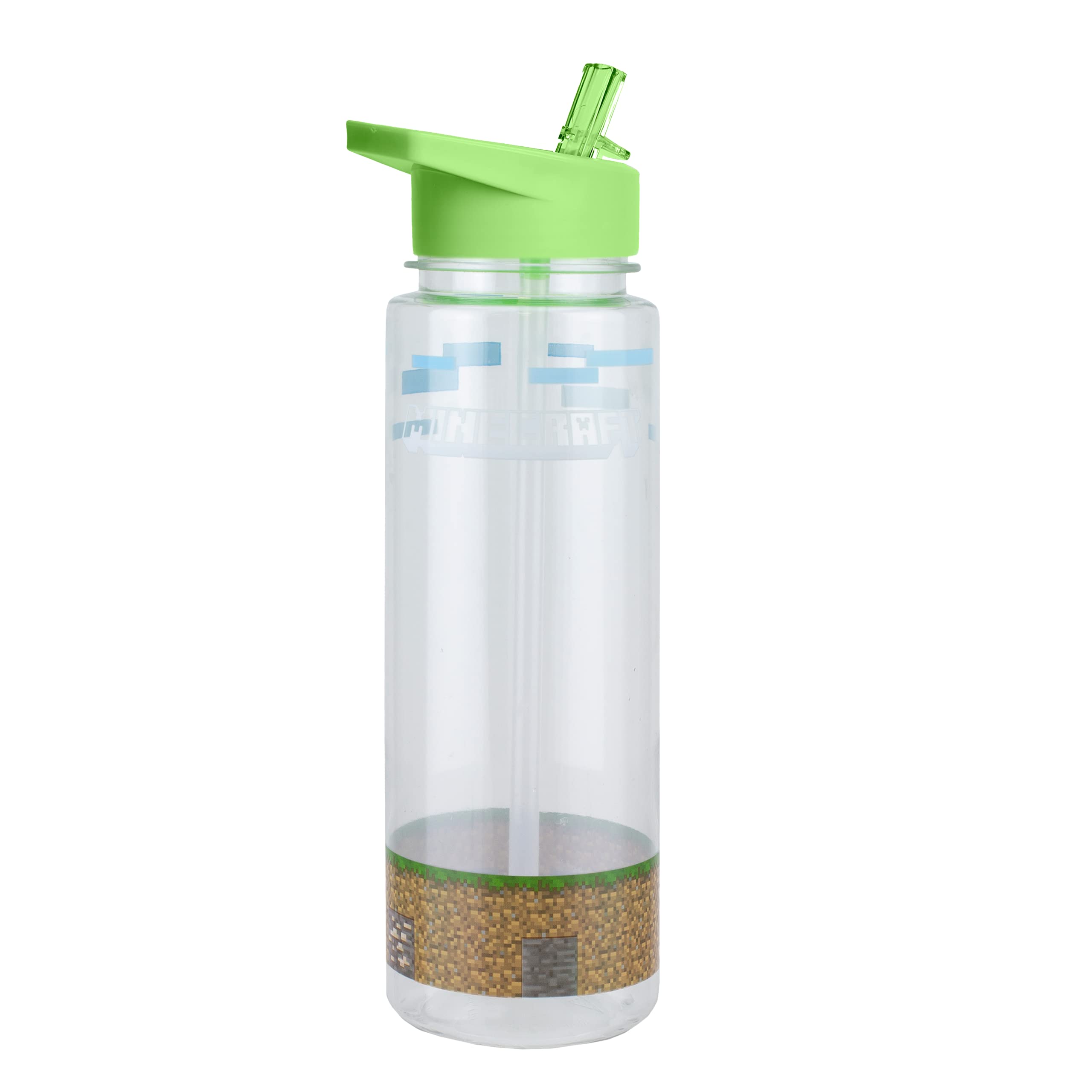 Paladone Minecraft Wasserflasche 600 ml mit Stickern Trinkflasche