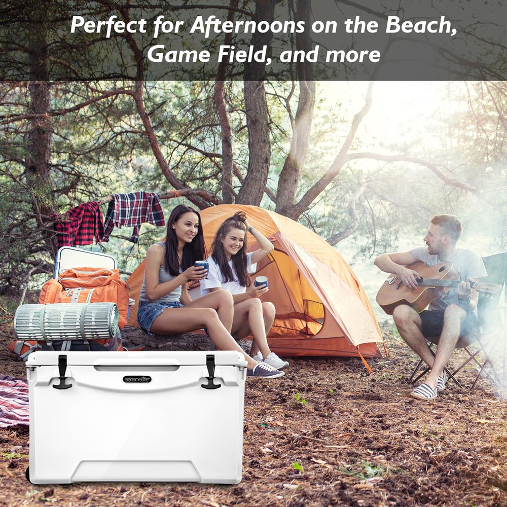 Serenelife Camping Kühlbox 75 Quart Weiß 5 Tage