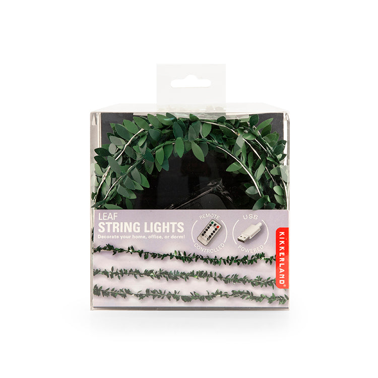 Kikkerland Home Leaf String Lights Lichterkette LED 3m Blätter