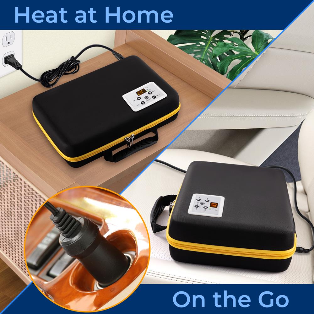 Serenelife Hot Stone Massage Set schwarz 12 Steine Tasche