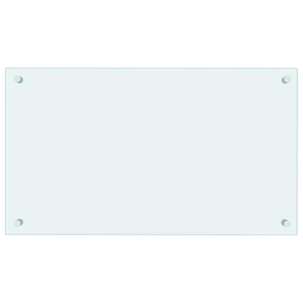 vidaXL Heim & Garten Küchenrückwand Hartglas 70x40 Milchweiß