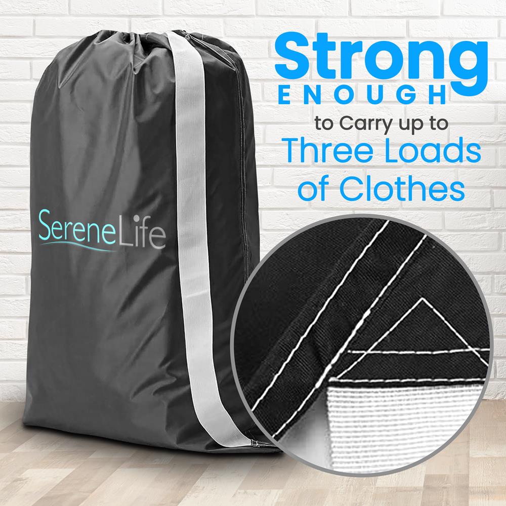 Serenelife Wäschesack Nylon mit Kordelzug Waschbar