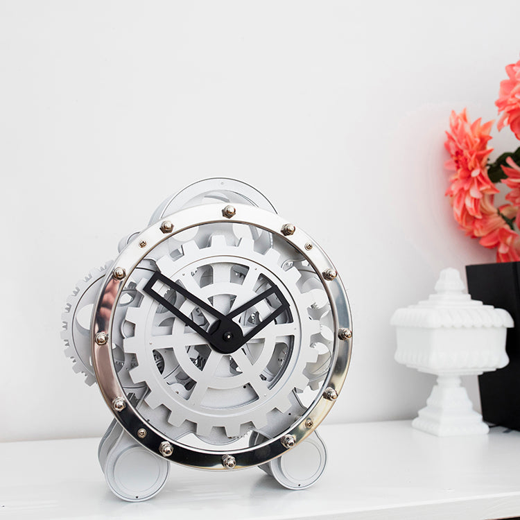 Kikkerland Gear Clock Wanduhr Zahnräder Steampunk D-Batterie