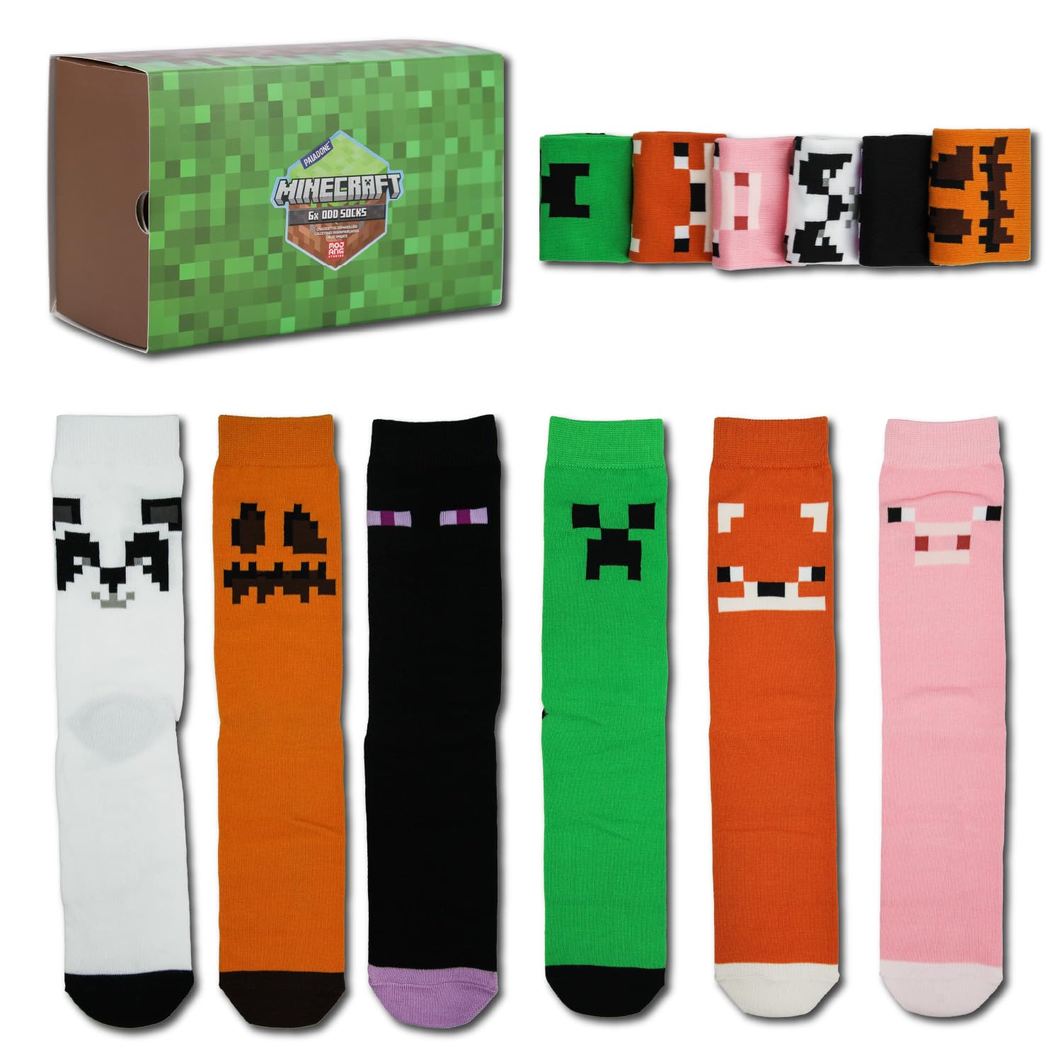 Paladone Homeware Minecraft Odd Socks 6er Set EU 36-41