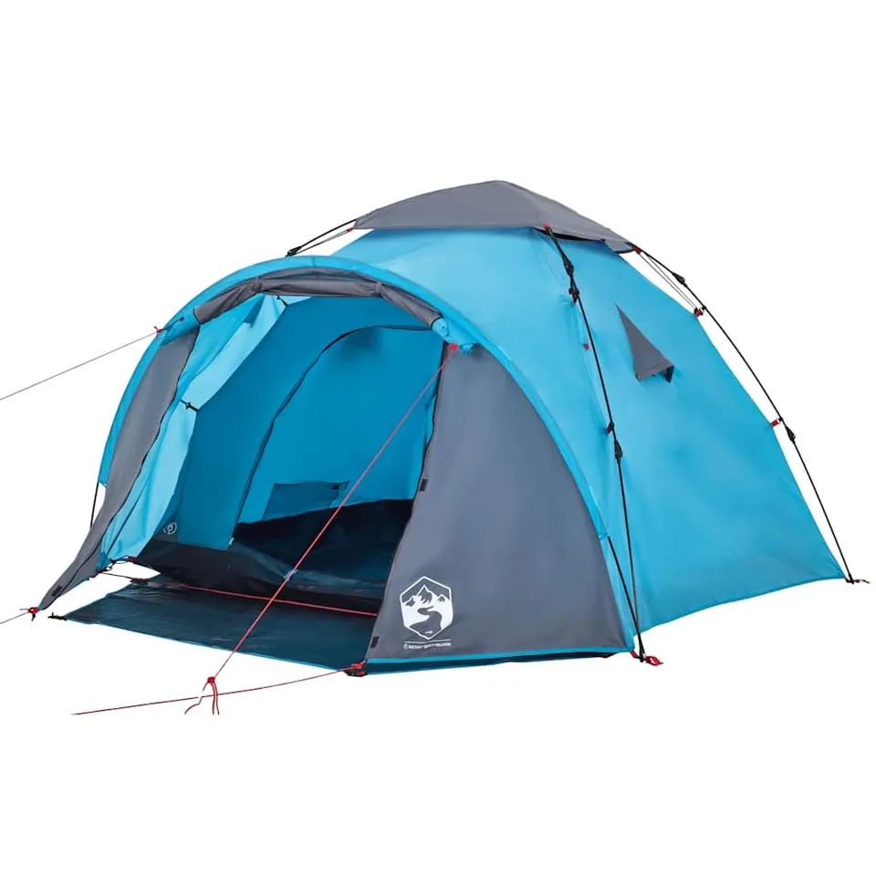 vidaXL Sport Kuppelzelt Blau 3 Personen Quick Release