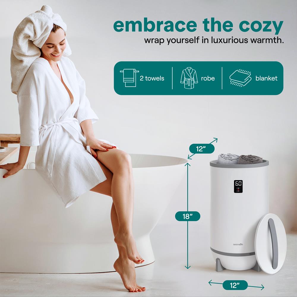 Serenelife Towel Warmers Handtuchwärmer Grau 20L Timer