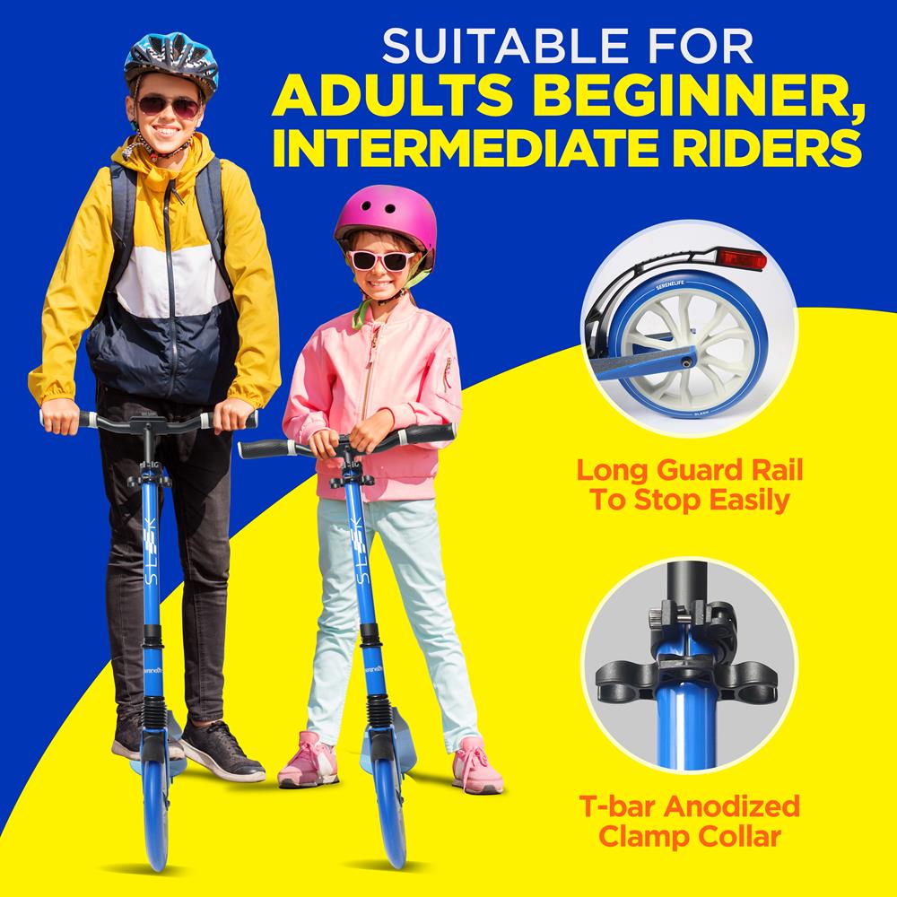 Serenelife Scooters Kick Scooter Erwachsene blau klappbar