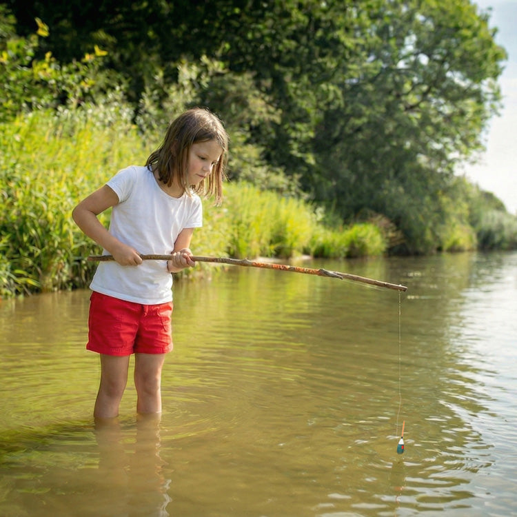 Kikkerland Huckleberry Angelset Kinder mit Schnur 635 cm