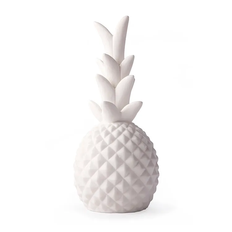 Kikkerland Home Ananas LED Lampe Porzellan warmweiß