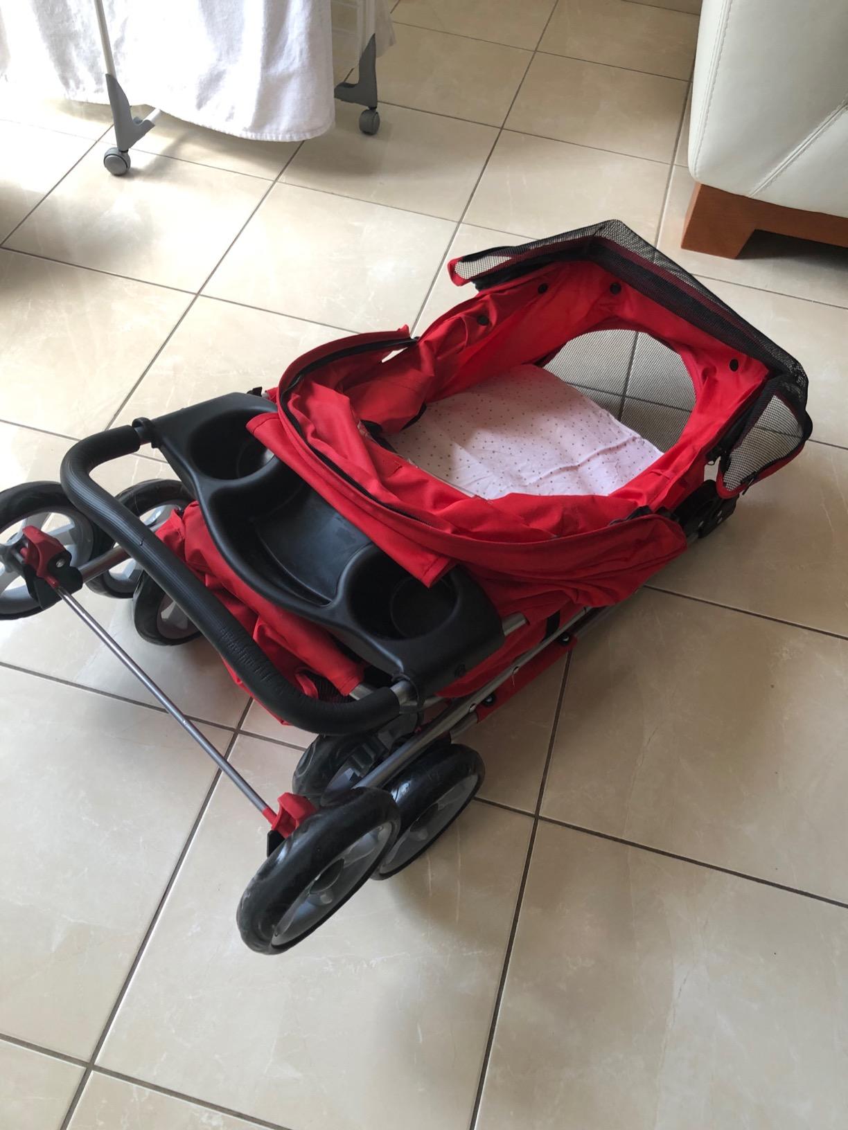 vidaXL Hundewagen Hundebuggy Buggy Rot faltbar