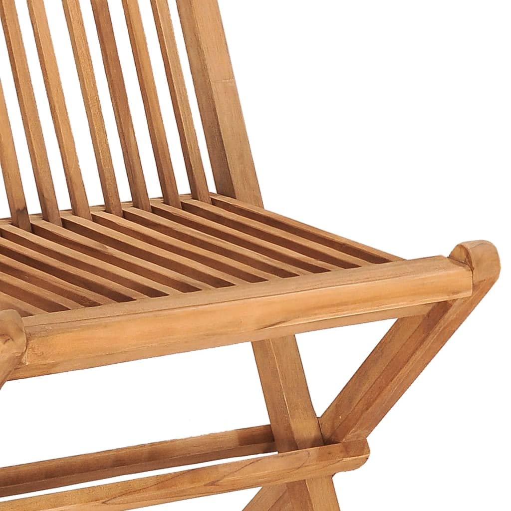 vidaXL Gartenmöbel Set 3-tlg Teak rund klappbar