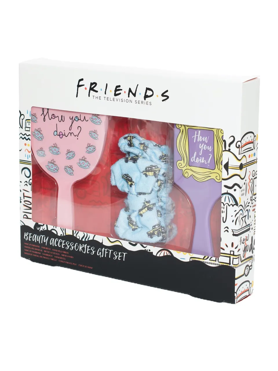 Paladone Friends Beauty Geschenkset 3-teilig Bürste Spiegel