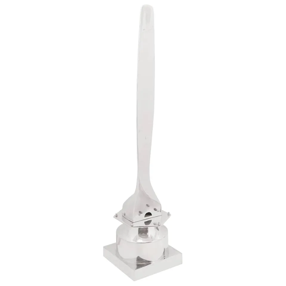 vidaXL Heim & Garten Skulptur Silber Aluminium 110 cm