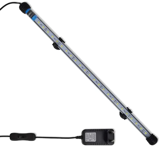vidaXL Aquarium Lampe LED weiß 48cm wasserdicht