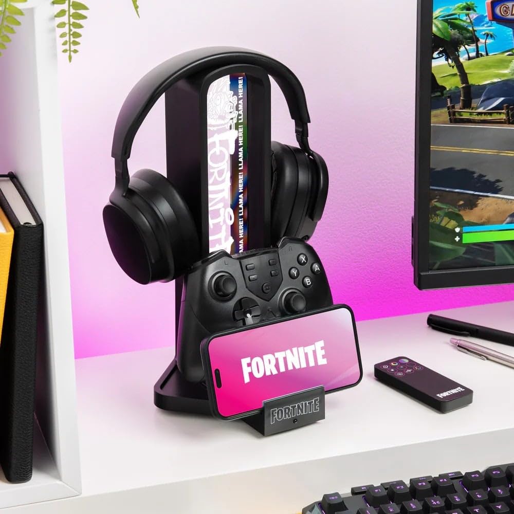 Paladone Fortnite Kopfhörerständer 3-in-1 RGB Ladestation