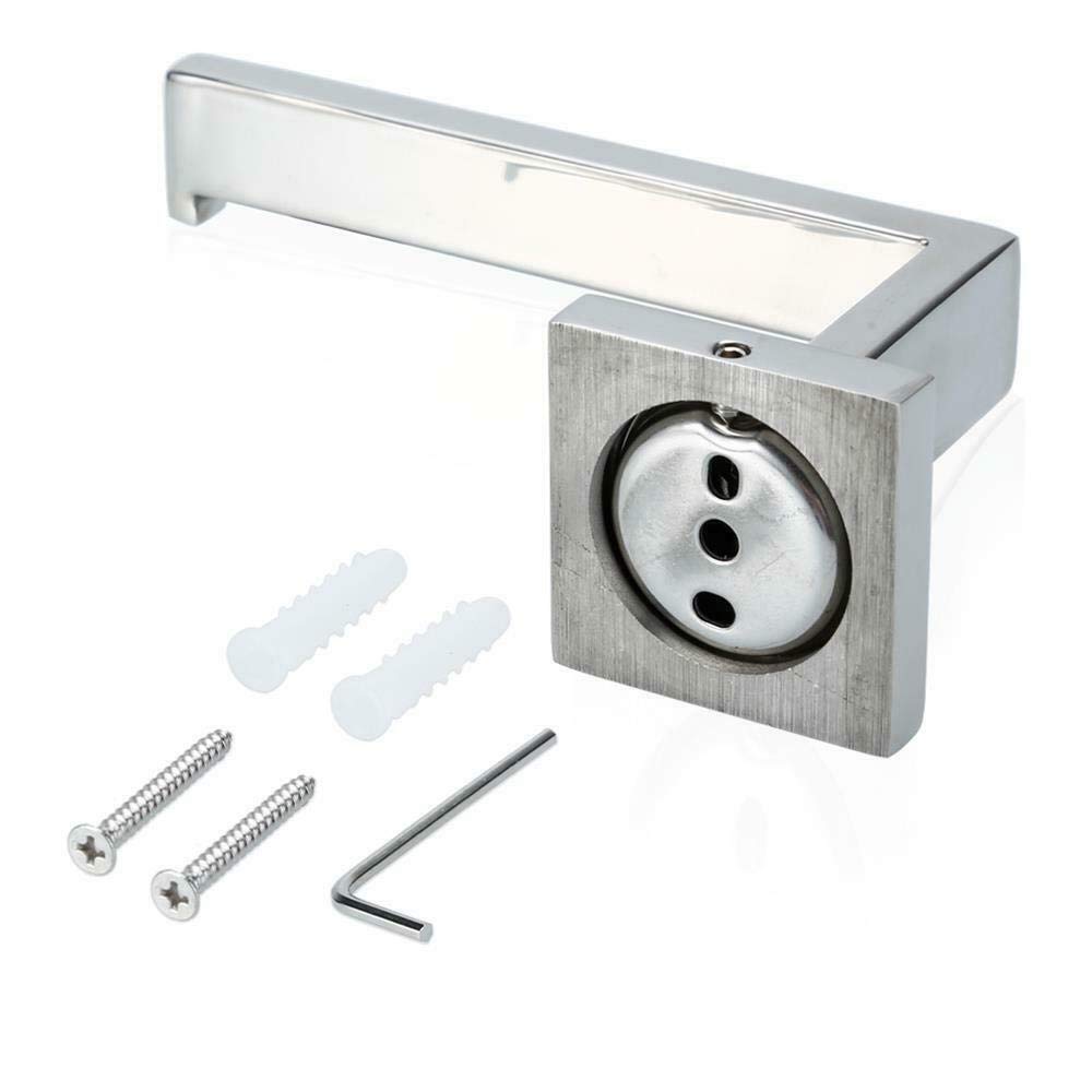 Intirilife Toilettenpapierhalter Silber Edelstahl zum Bohren