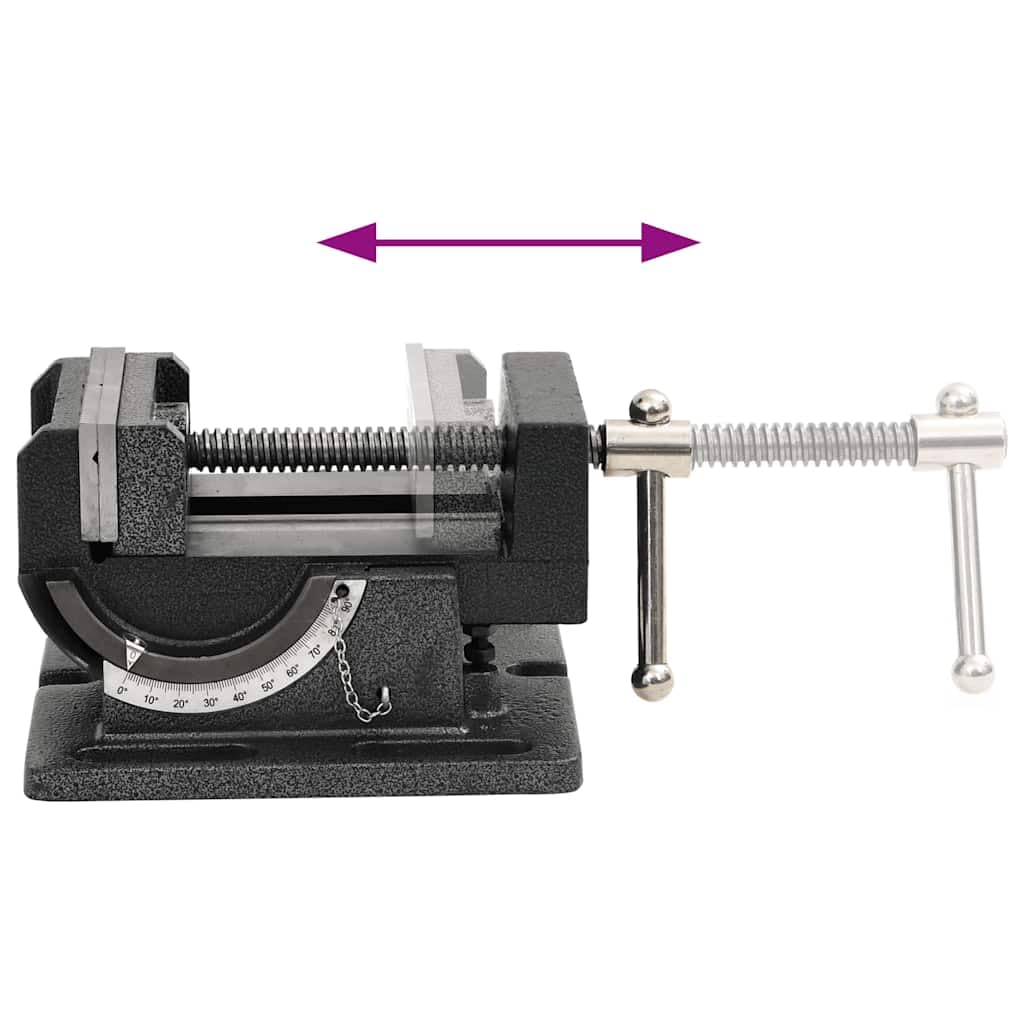 vidaXL Maschinenschraubstock kippbar 110 mm Gusseisen