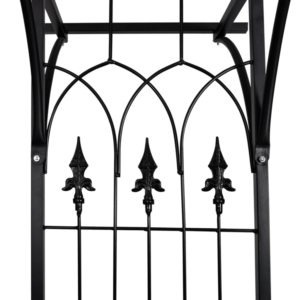 vidaXL Gartenbogen Eisen 200 x 204 cm schwarz