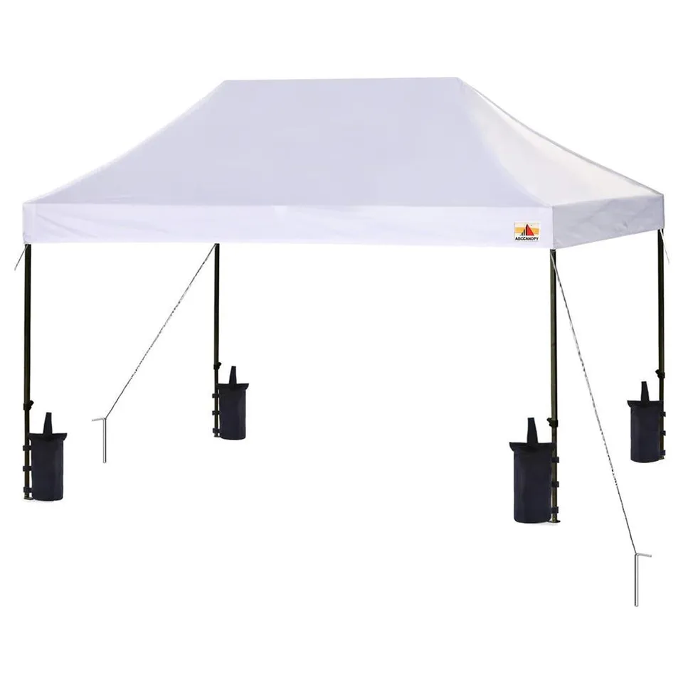 Serenelife Camping Outdoor Faltpavillon Weiß 3x4,5m UV Wasserdicht