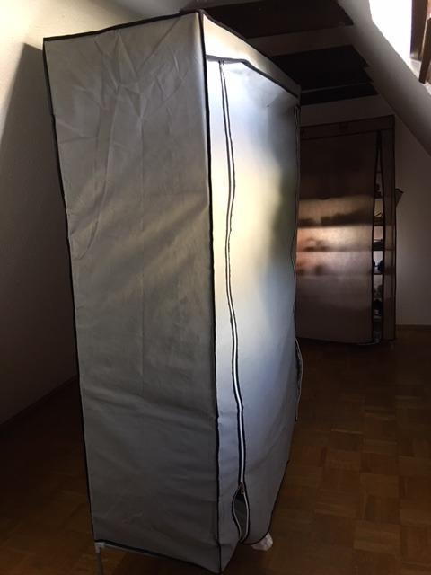 Intirilife Faltschrank 108x45x170 cm Stoffschrank Braun