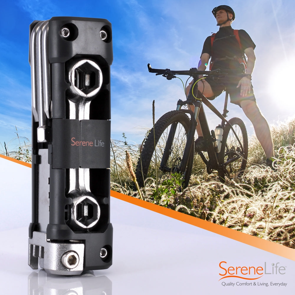Serenelife Bicycle Fahrrad-Werkzeugset Multitool 16-teilig Stahl