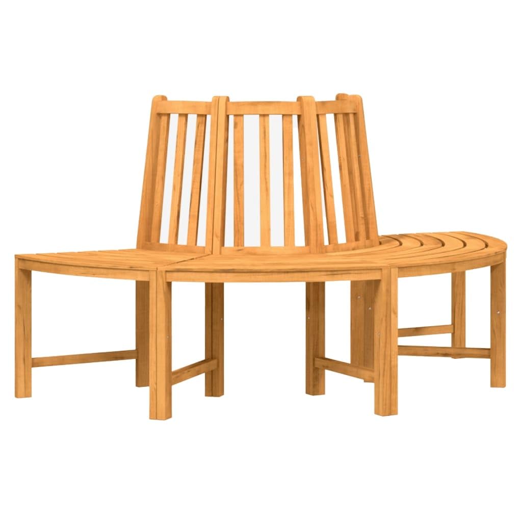 vidaXL Baumbank Halbrund Holzbank Ø160cm Eukalyptus 2 Stk