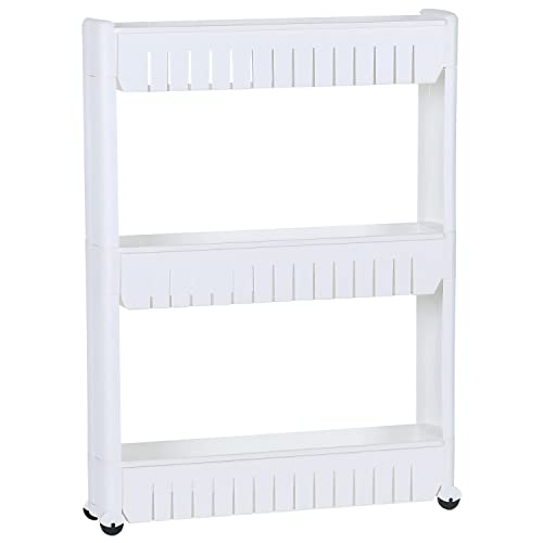 Intirilife Rollwagen Kunststoff weiß 54x12x71cm 3 Ebenen