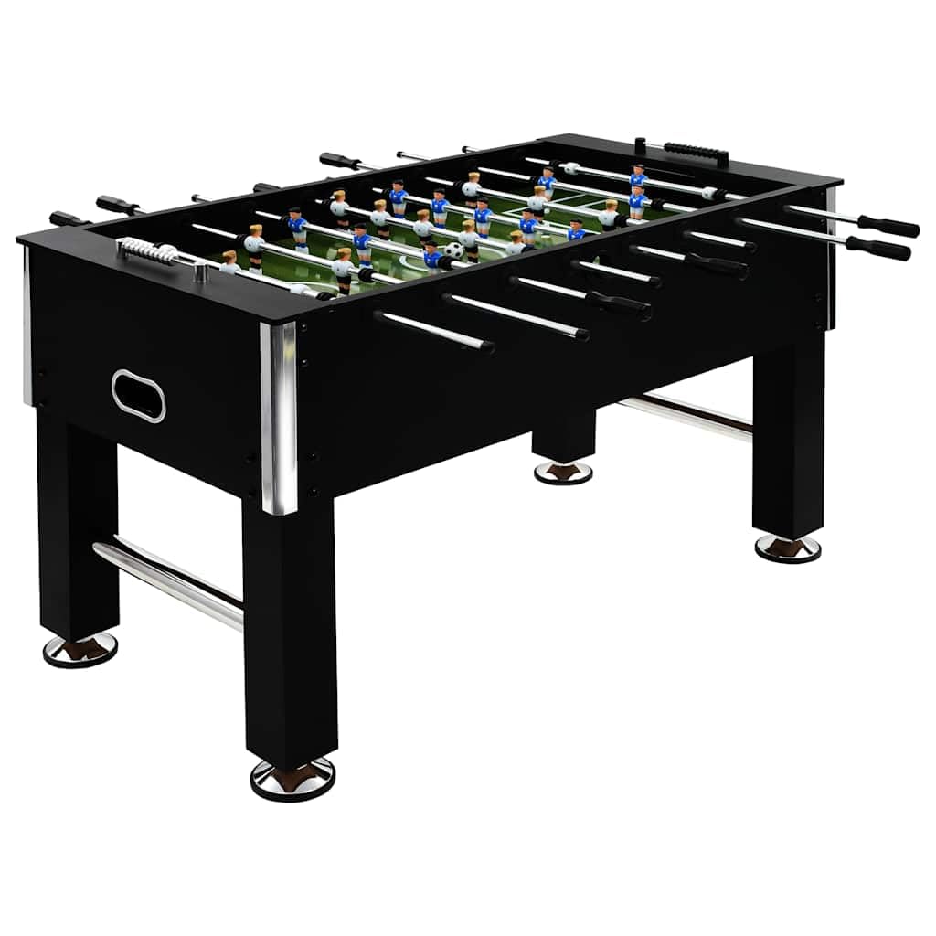 vidaXL Spielzeuge Tischkicker Fußballtisch Schwarz MDF