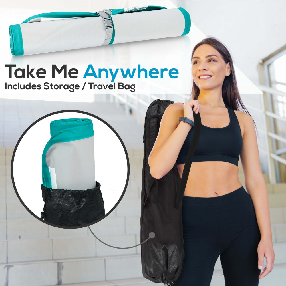 Serenelife Fitness Airtrack Turnmatte aufblasbar Türkis 4 m
