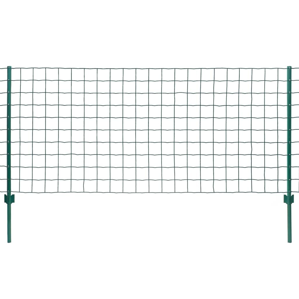 vidaXL Heim & Garten Metallzaun 20x0,8 m Grün