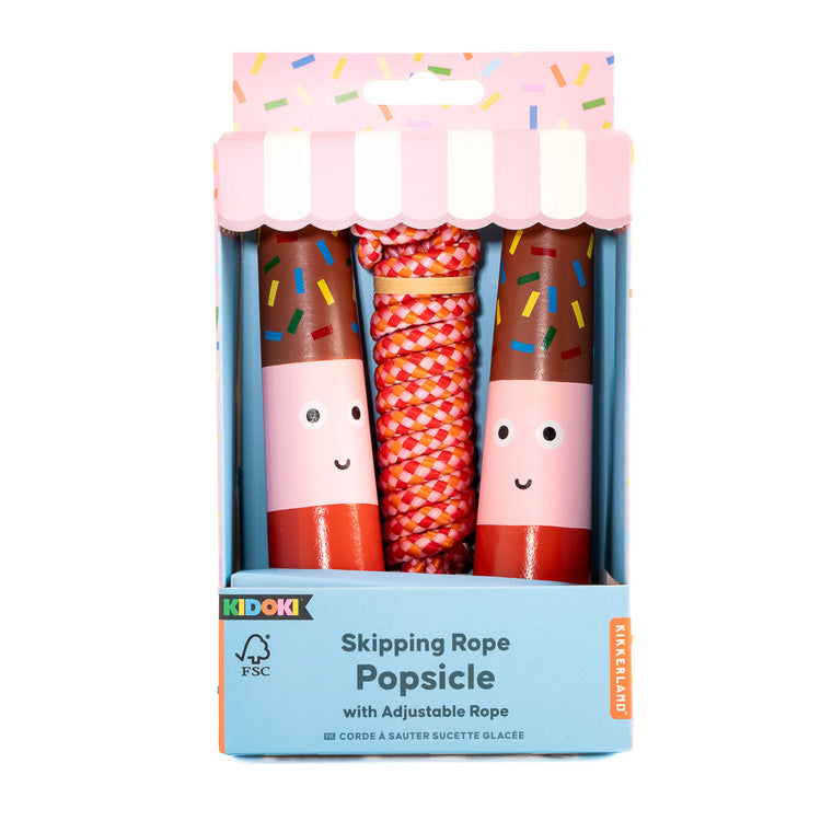 Kikkerland Kidoki Popsicle Springseil Kinder Holz 1,5 m