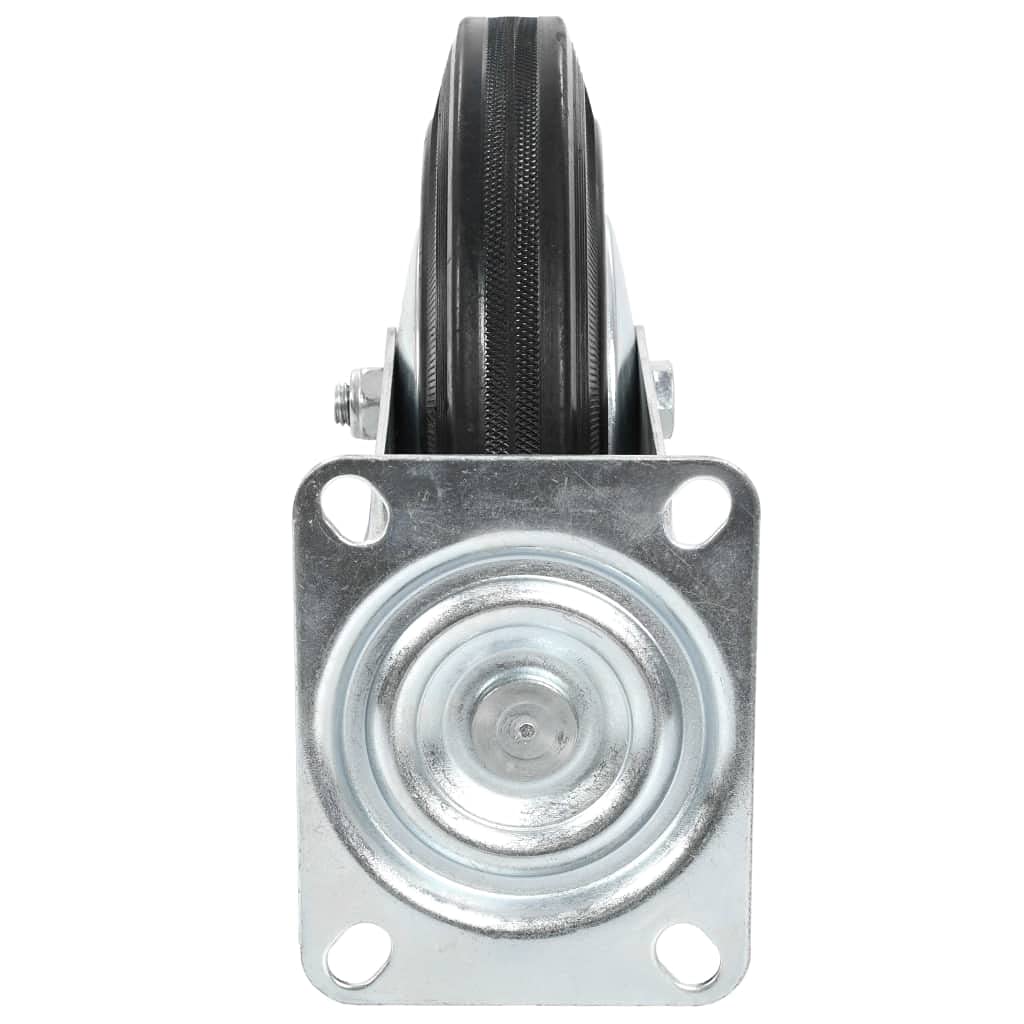 vidaXL Lenkrollen 200 mm Möbelrollen 4 Stk. Gummi Eisen