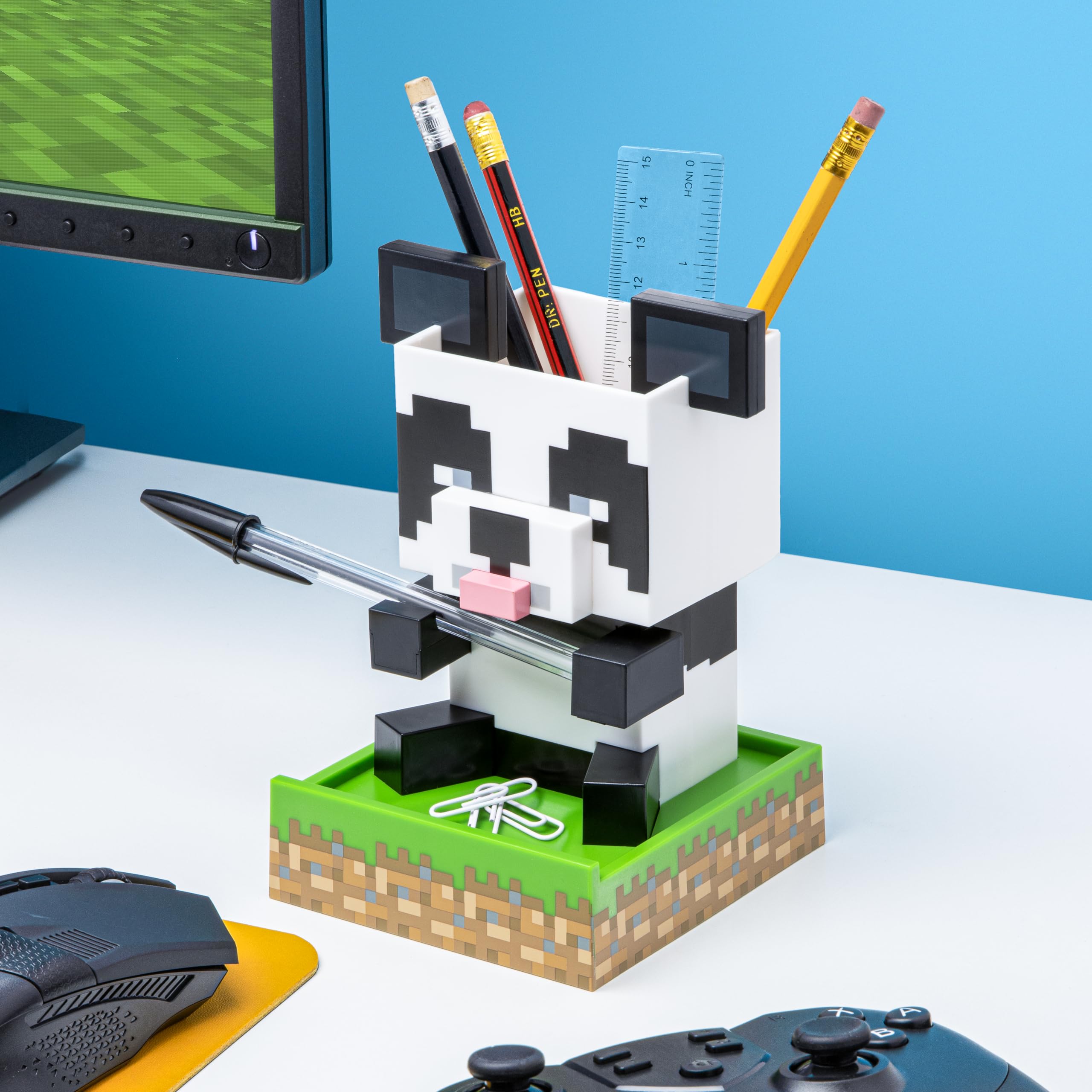 Paladone Minecraft Panda Schreibtisch Organizer Stiftehalter