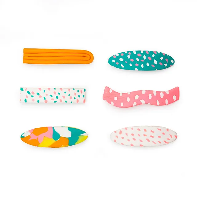 Kikkerland Crafters Haarspangen Bastelset mit Polymer Clay