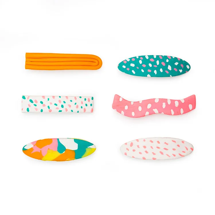Kikkerland Crafters Haarspangen Bastelset mit Polymer Clay
