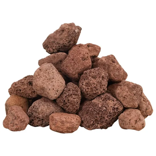 vidaXL Lavagranulat 3-5 cm Aquariensteine Rot 25 kg