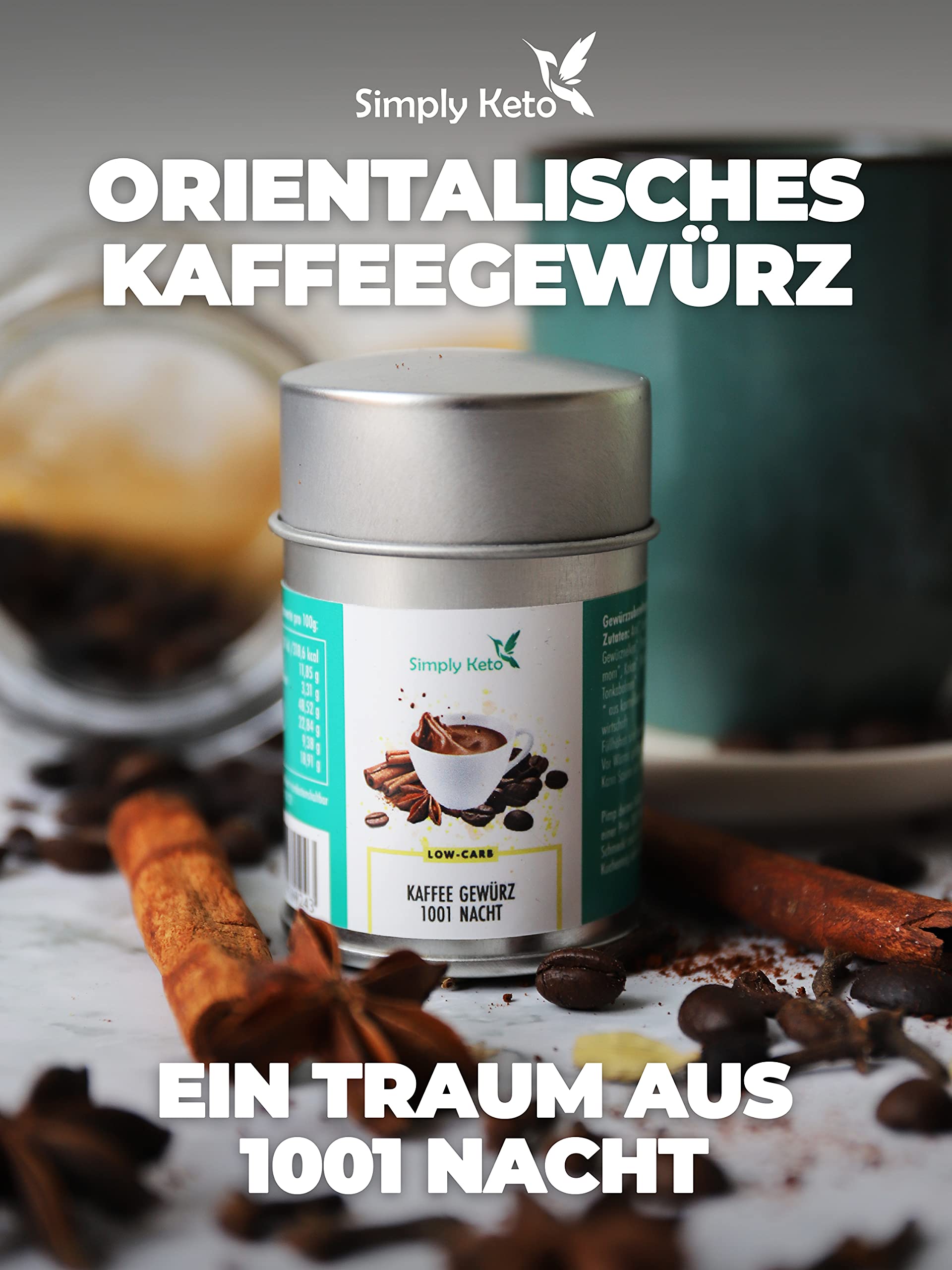 Simply Keto Orientalisches Kaffeegewürz ohne Zucker 25 g