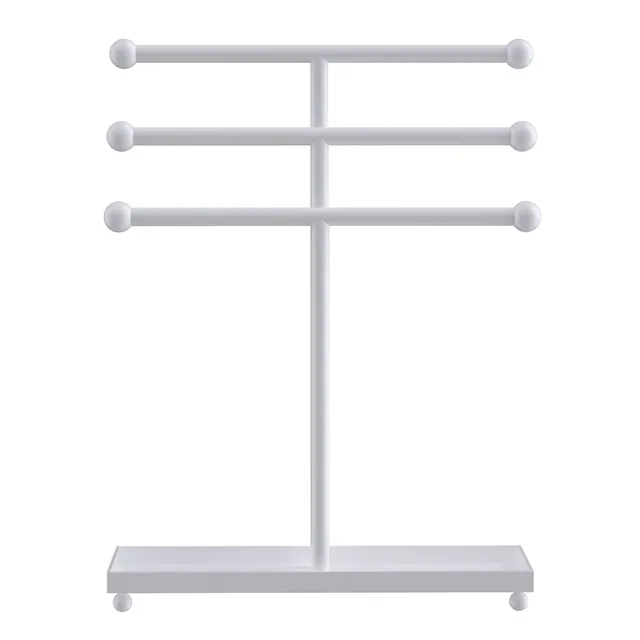 Intirilife Schmuckbaum Eisen Weiß 3-stufig 31x10x41 cm