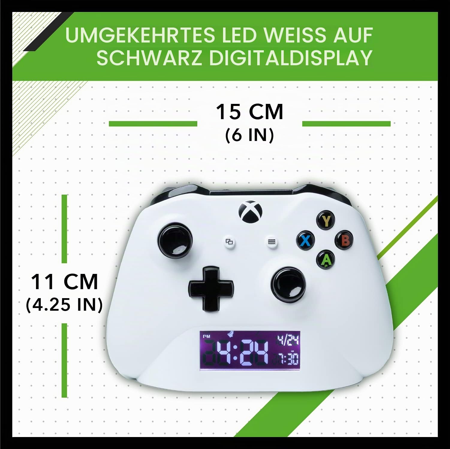 Paladone Xbox Controller Wecker Digital USB 15 cm