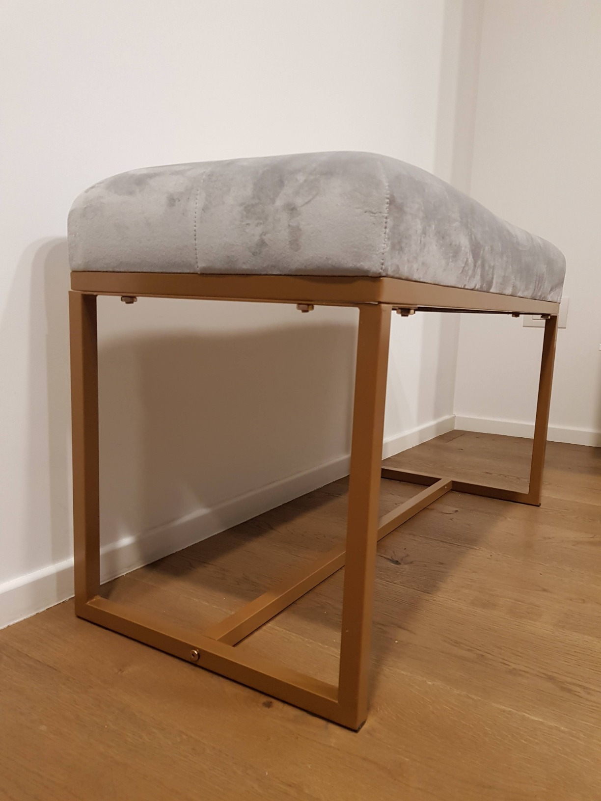 vidaXL Bank 80 cm Samt grün Polsterbank Eisen