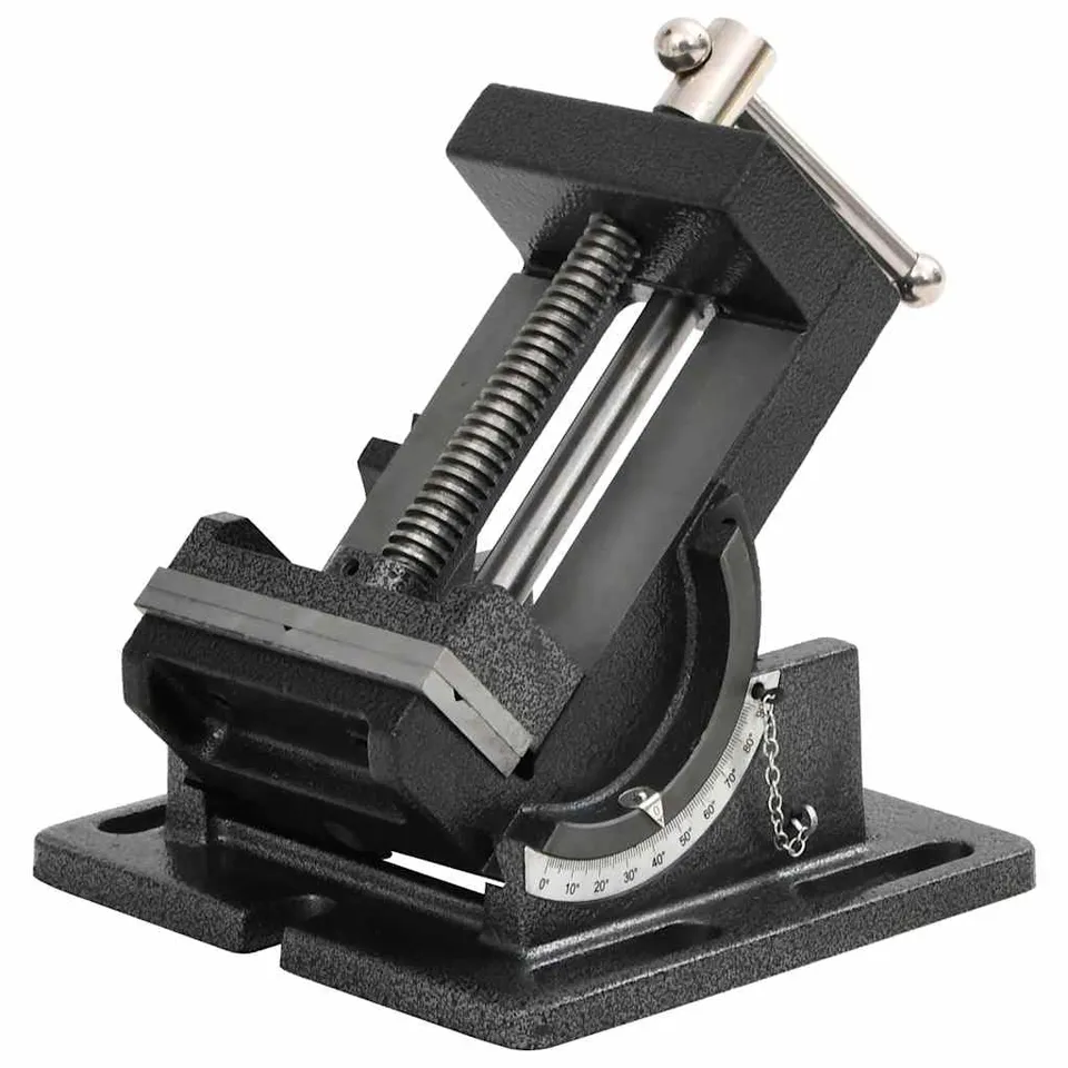 vidaXL Maschinenschraubstock kippbar 110 mm Gusseisen