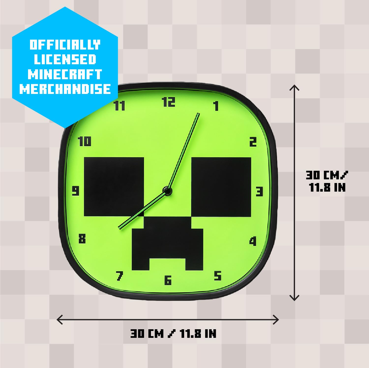 Paladone Lighting Minecraft Creeper Wanduhr 30 cm