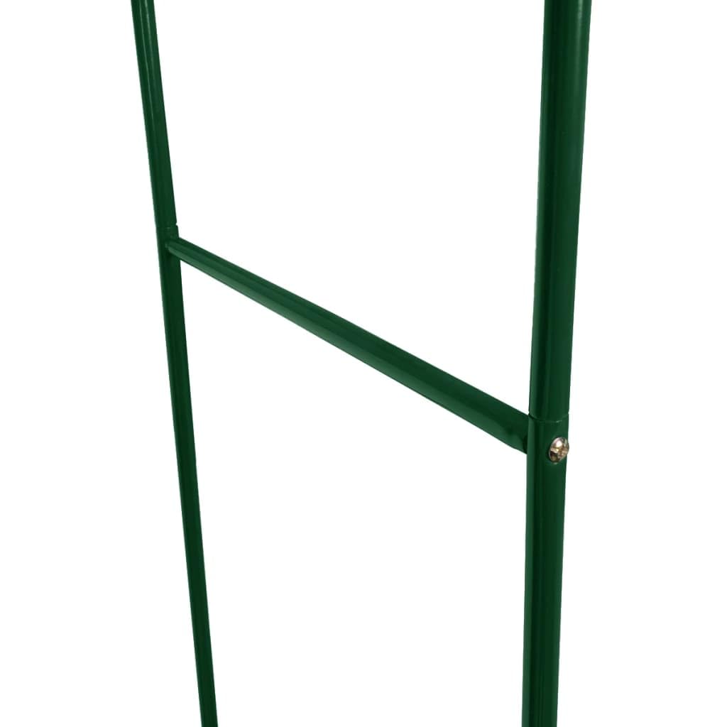 vidaXL Rosenbogen 2er Metall Dunkelgrün 140x240 Rankgitter