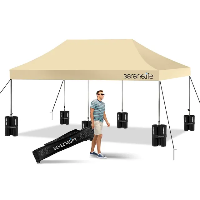 Serenelife Camping Pavillon 3x6 m Forest Green wasserdicht
