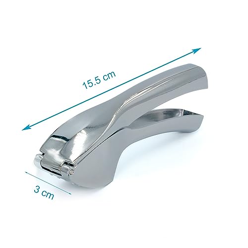 Intirilife Knoblauchpresse 3-teilig mit Silikonschäler und Bürste