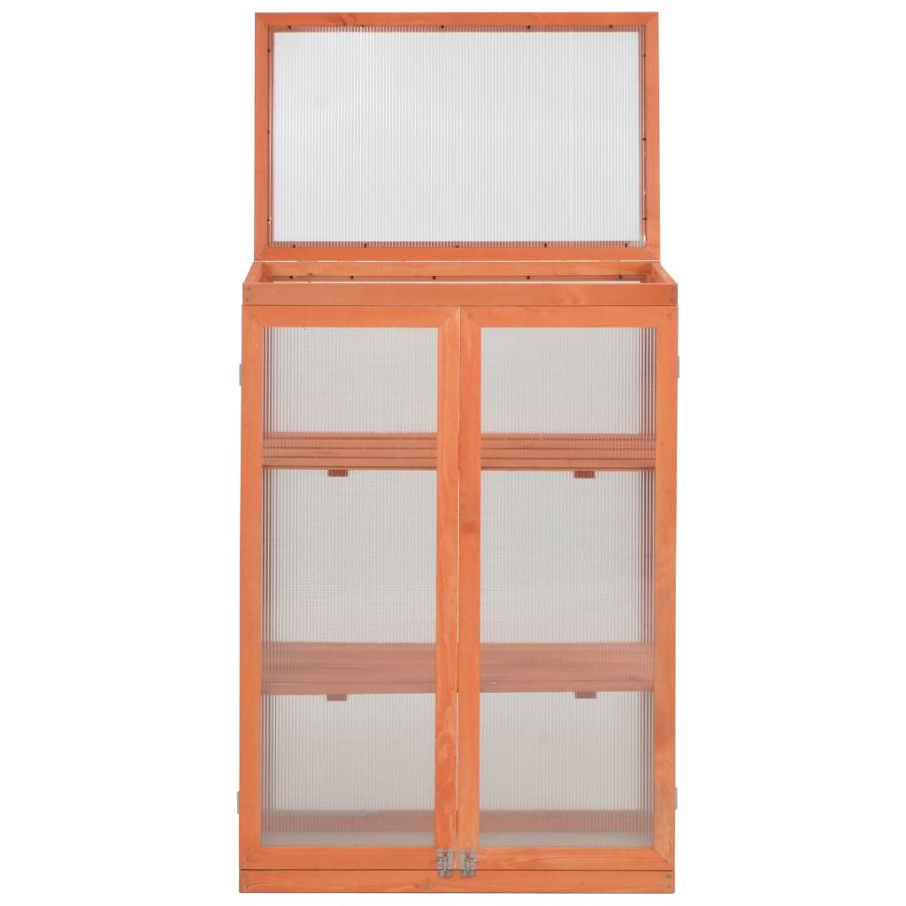 vidaXL Gewächshaus-Schrank Holz 75x47x109 cm 2 Böden