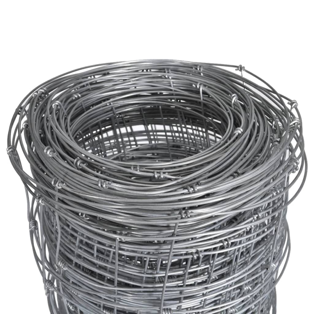 vidaXL Heim & Garten Gartenzaun Zaun Verzinkt 50x0,8m Silber