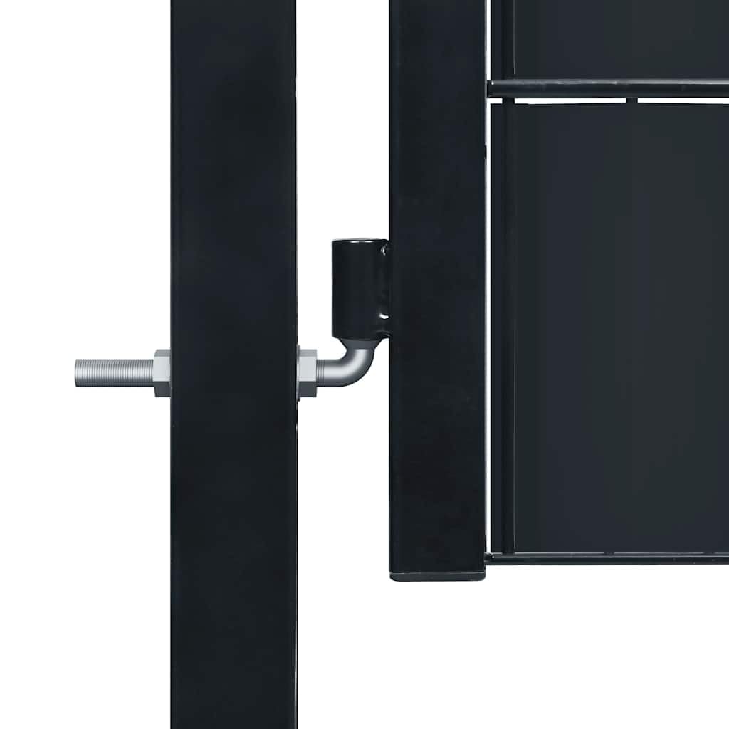 vidaXL Gartentor PVC Stahl 100x124 cm anthrazit